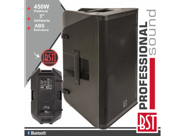 BST  Coluna Bi-Amplificada Profissional 15 450-900W DSP15A